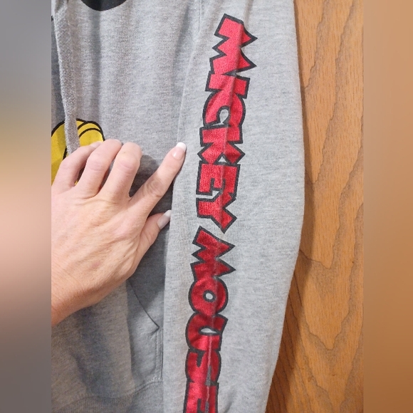 DISNEY Mickey Mouse drawstring kangaroo pocket pullover hoodie - Picture 5 of 9
